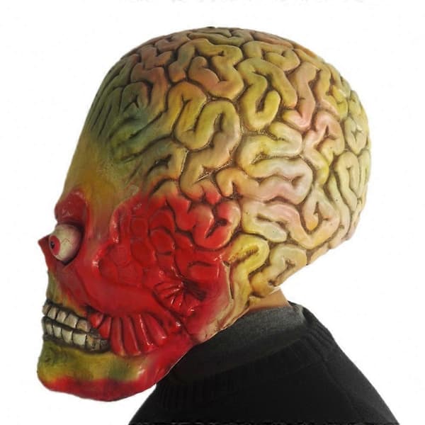Latexmaske Mars Attack Martian Zombie Demon Hodeplagg for Halloween Cosplay Green