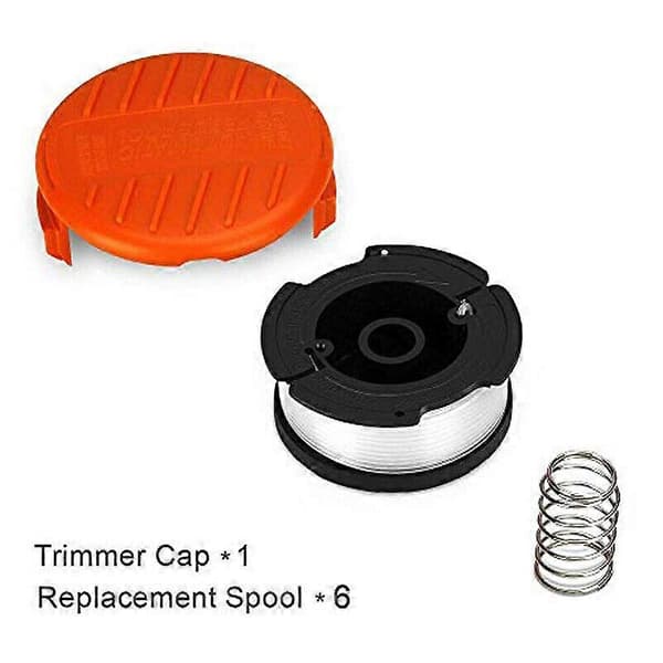 6x Spoler & Spoledæksel Til Black & Decker Græstrimmer Trimmer Trådspole