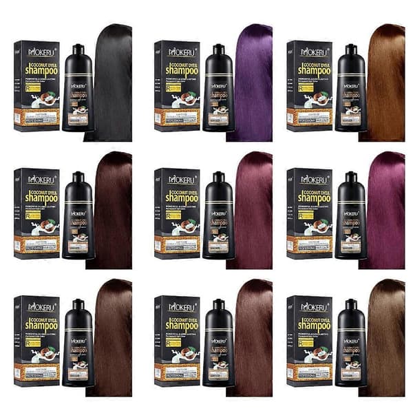 Hårfarveshampoo til kvinder og mænd Hårfarveshampoo Hårfarvning på få minutter Light brown