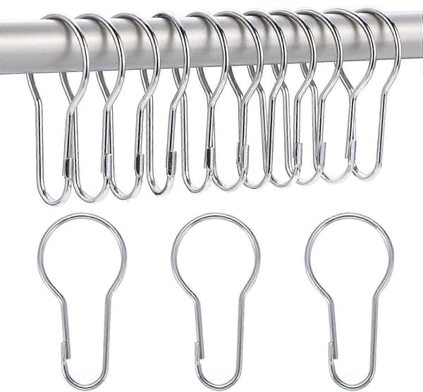 40-pack duschdraperiringar hängkrokar för sortering och organisering