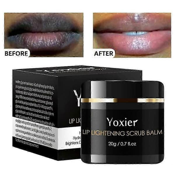 1-3x Læbeforlysende Scrub Balm Lysner Læber Hyaluronsyre 20g