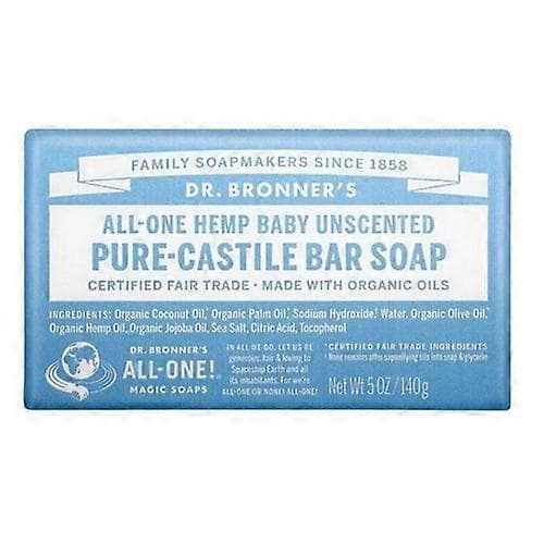 Castile Sæbebar Baby Parfumefri, 140 Gram af Dr. Bronner's
