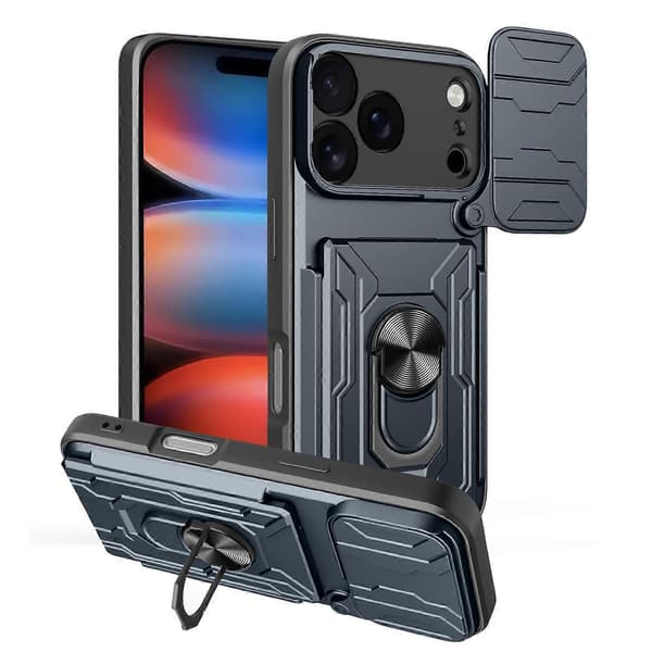 Sliding Camshield TPU+PC Phone Case with Card Slot (For iPhone 17 Pro)