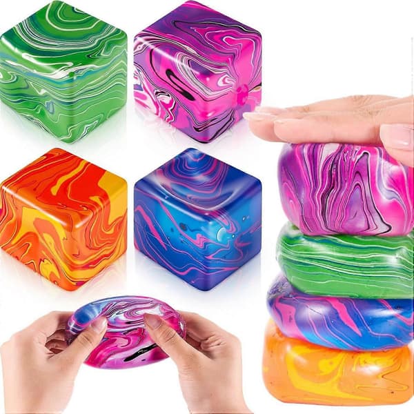Fidget Legetøj Squishy Stress Terning, Kæmpe Stressbolde til Børn Voksne Squishy Angst Stresslindrende Is Fidget Terning Sukkerbolde, Sensorisk Legetøj til T