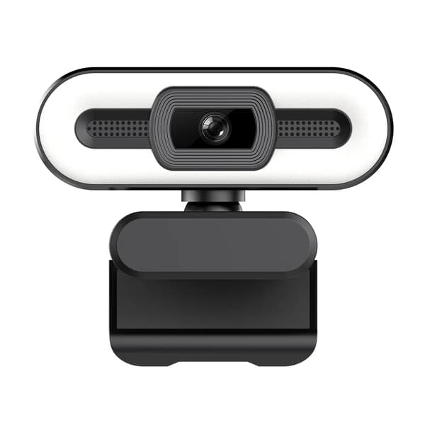 4K USB Plug & Play Webcam with Built-in Microphone Lighting for Livestreaming Video Calls Video Conferencing Online Teaching