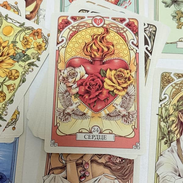 Romantiske Lenormand Oracle-kort russisk versjon 37 kort Light Grey