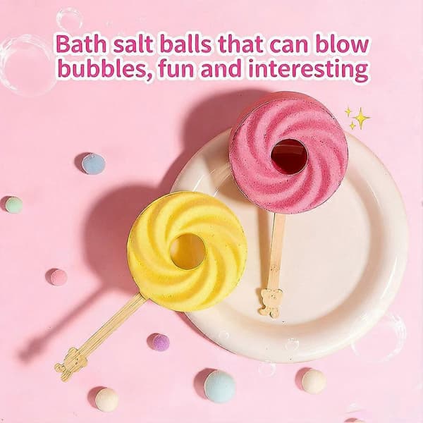Interaktiv Boblebadbombe for Barn, Lollipoppform og Kullsyretabletter