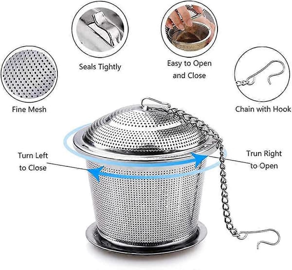 2-pack Heilwiy teinfuser, tesil, tefilter med fina hål i rostfritt stål, present