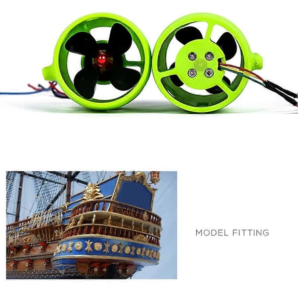 DC 12V-24V 20A Undervattens Jetbåt 4 Blad CW CCW Thruster Motor A A