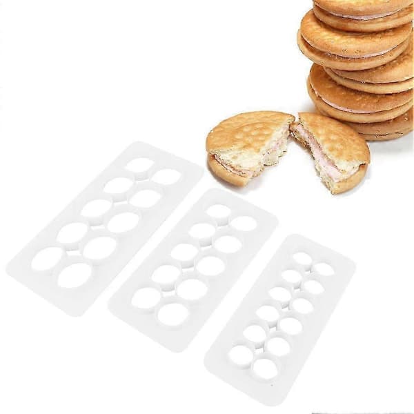 3 stk Runde Kakeformer Kakeformer for Dekorasjonsverktøy og Baking