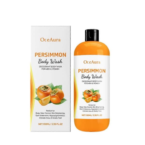 Kroppsvask med persimmon for eldre, persimmonlukt, såpe for kroppslukt (1 stk)