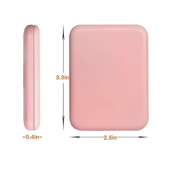 Fickspegel, 1x/3x förstoring LED Kompakt Resesminkspegel 2-sidig Rosa