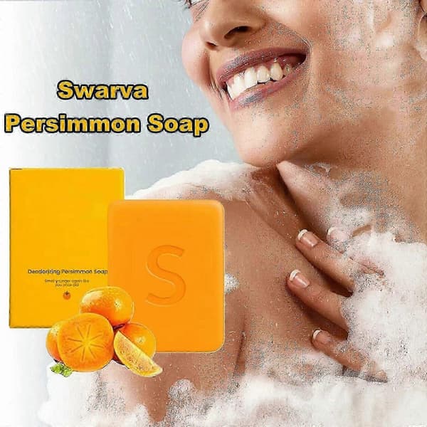 1-3 stk Swarva Persimmon Sæbe Kropslugtkontrol Deodorant Sæbe til Mænd og Kvinder