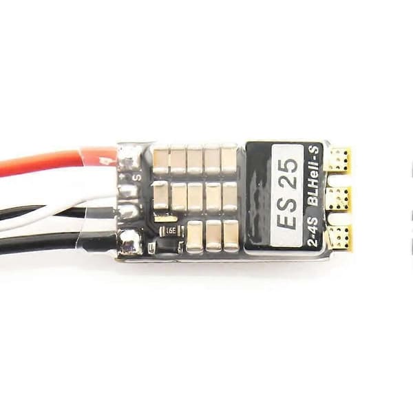 ES25 Blheli-S 25A børsteløs ESC 2-4S FPV Racing elektronisk hastighetskontroller for RC FPV Drone Black