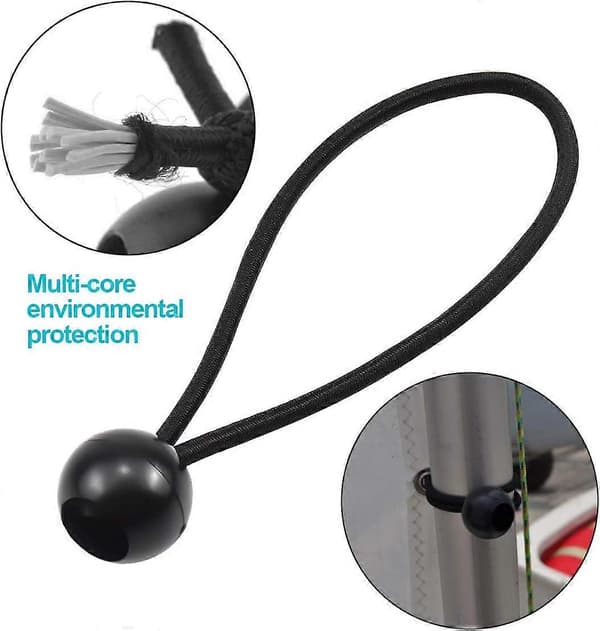 20 stk. elastisk snor, justerbare bungee-stropper til telt, camping, husholdningsartikler, flag