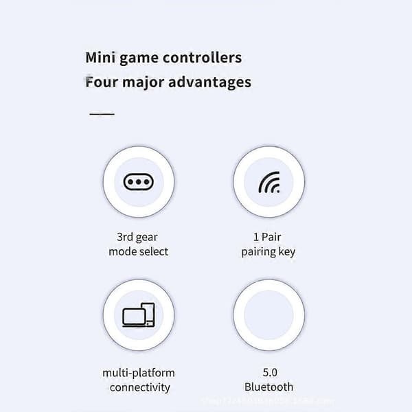 Mini Game Trådløs Controller Håndholdt Spillekonsol Bærbar Lommecontroller Bluetooth 5.0 til PC Android og MacOS A Röd