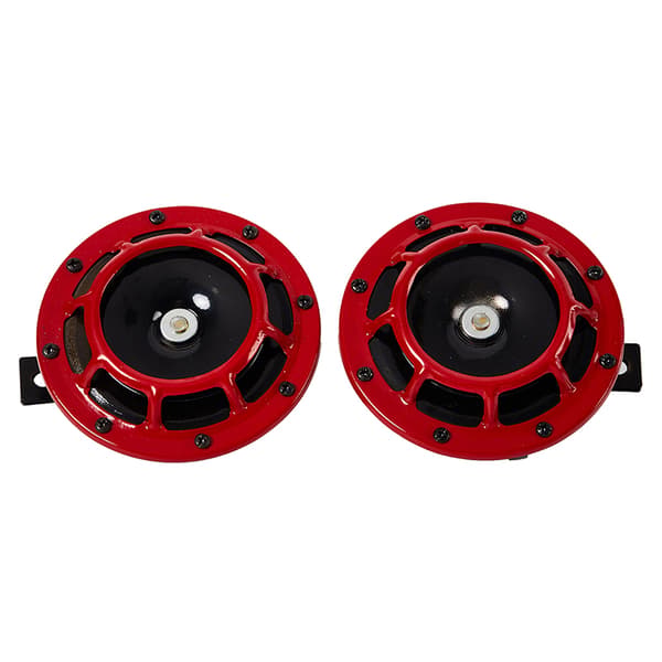 2 stk. rød sort Hella Compact Electric Blast Tone lufthornssæt