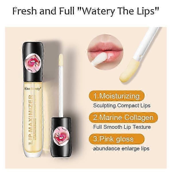 3-pack Lip Plumper Extreme Lip Gloss Maximizer Fuller Volume Bigger Lips Moisturizing Reduces Fine Lines on Lips