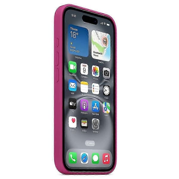 For iPhone 16 Case Compatible With Magsafe Liquid Silicone Phone Case [Induction Popover] - Da (Rose)