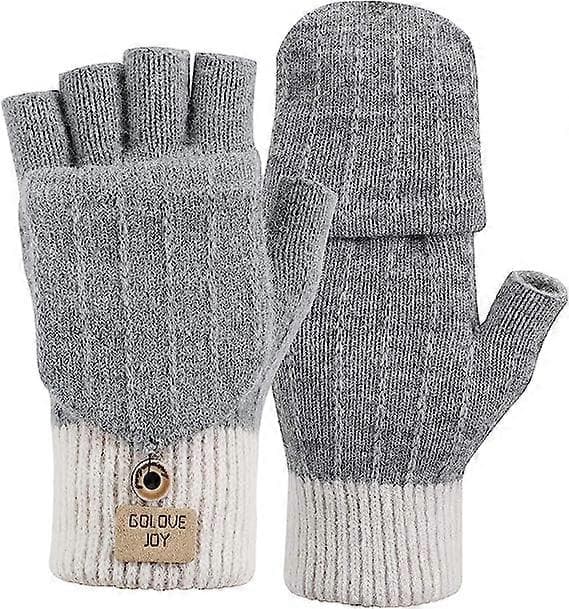 Handskar Vinter pekskärm stickade varma handskar, elastisk varm ull halkfri