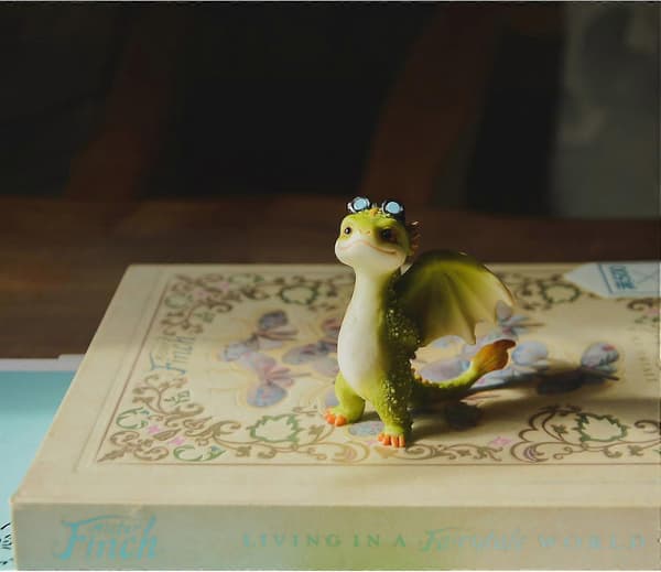 Top Collection Rex The Green Dragon - Mini samlarfigur (magisk drake)