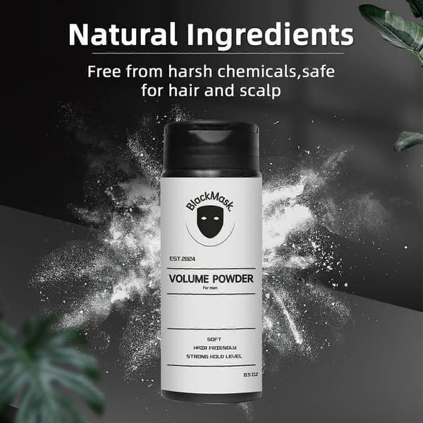 BlackMask Hårstylingpudder, Volumpudder Gir Umiddelbart Tekstur og Volum 40g