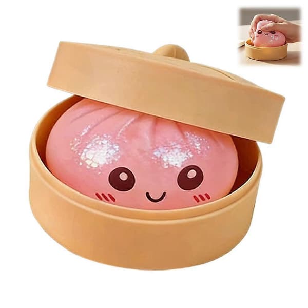 Glitter Dumpling Squishy Box Set Mjuk för Stresslindring Sensorisk Lek Present Pink