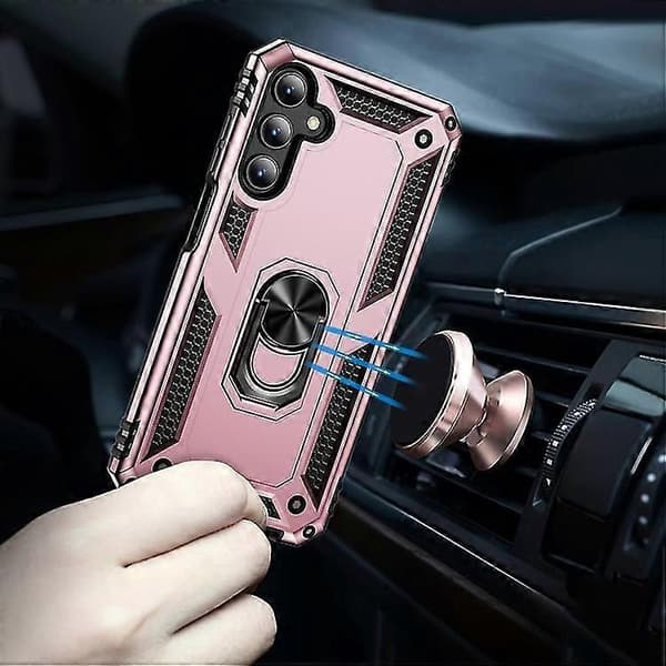 Støtsikkert TPU + PC-deksel til Samsung Galaxy A15 (Rosegull)