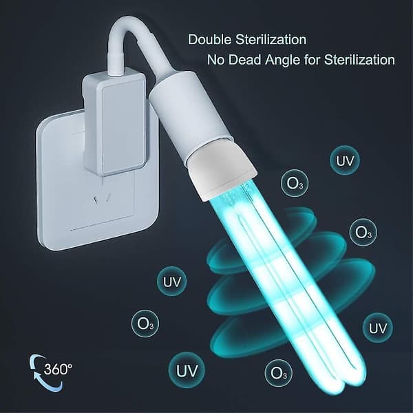 25W E27 UV Sanitizing Lamp Quartz Tube 254nm UVC Sterilization With Ozone 360 Lighting Angle Cisea