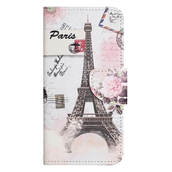 For iPhone 17 Pro Case Pattern Print Cross Texture Leather Phone Cover - Tower (Tower)