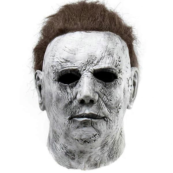 Halloween Michael Myers Horror Latex Maske Hodeplagg Festrekvisitt A