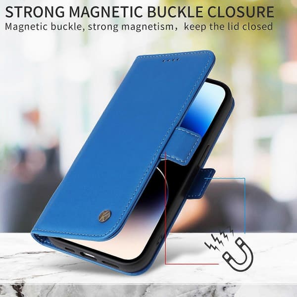 Leather Wallet Case with Stand for Samsung Galaxy A36 5G (Sky Blue)