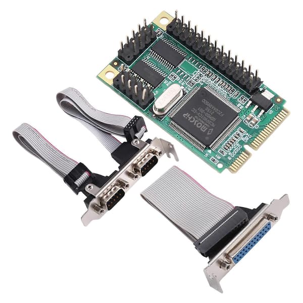 PCI-E seriell DB9 RS232 parallell DB25-adapter PCI-E til 2 porter seriell DB9 RS232 parallell DB25-adapter