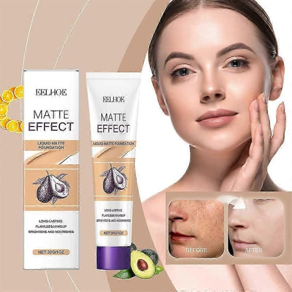 EELHOE Light Transparent Concealer Liquid Foundation, Moisturizing Concealer For A Natural, Light, Non-Removable Face Foundation