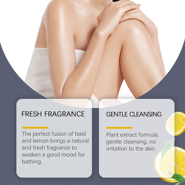 Basil & Lemon Hydrating Body Wash Refreshing, Gentle, Natural Extracts