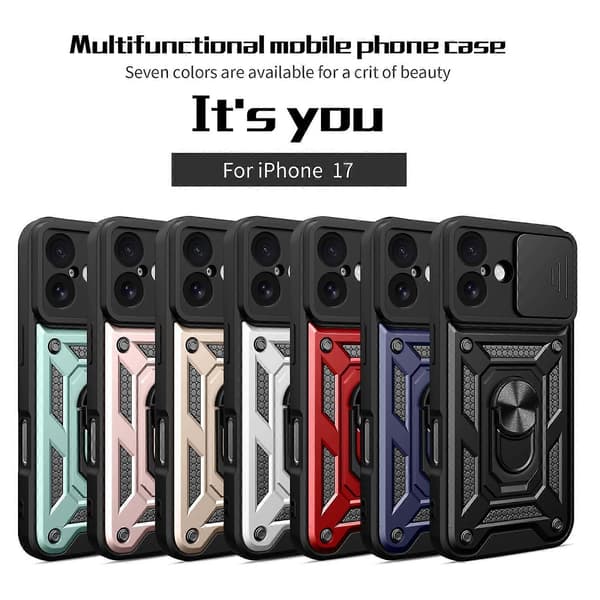 Skydbart kameradæksel Design TPU+PC Telefoncover (Til iPhone 17)