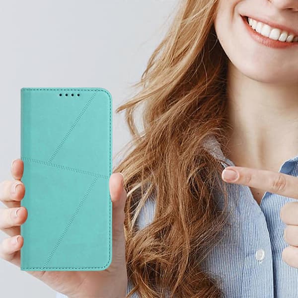 Compatible Wallet Case for iPhone 17 Pro Max with Magnetic Closure, Leather Case with Stand (Light Blue)