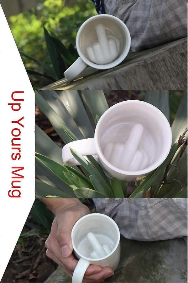 Långfinger Teacup Mugg Ociviliserad Långfingerkopp Spoof Långfinger Keramisk Kaffekopp-eyzi_Gift