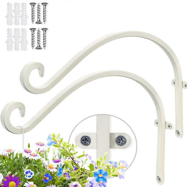 2 st Hängande Växtkrokar, 30 cm Metall Väggkrok för Blommor