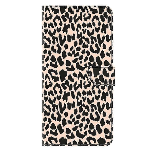 Case for iPhone 17 Pro Max with Card Slot, Patterned Print TPU + PU Leather Flip Phone Case - Leopard (Leopard Print)