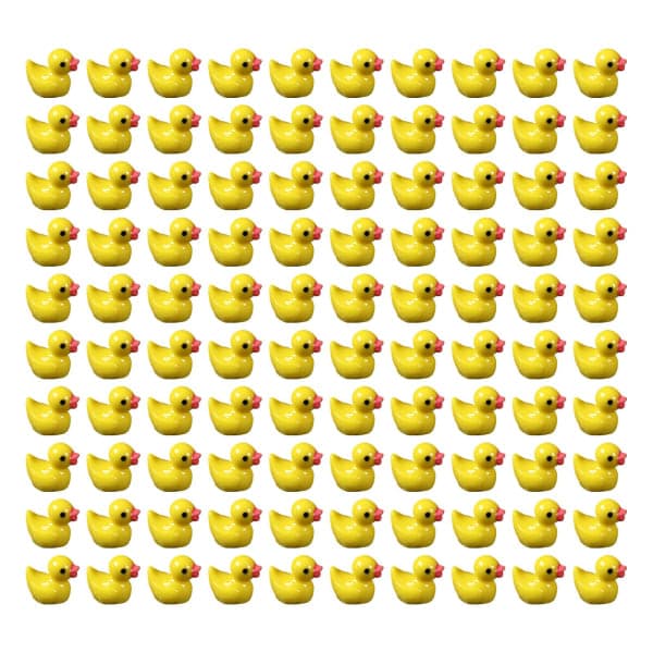 100/200 Pcs Mini Rubber Ducks Miniature Resin Ducks Yellow Small D 100pcs Yellow 100pcs_Super Gift