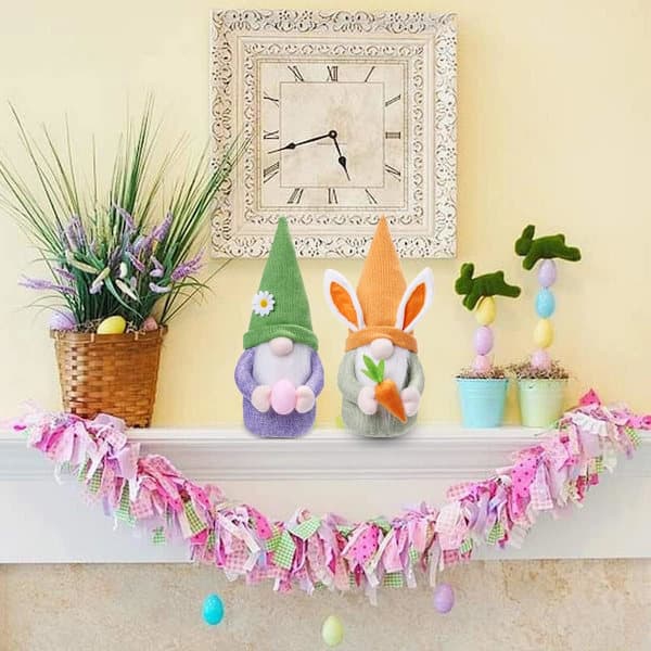 4 Easter Decorations, Handmade Plush Easter Gnomes, Easter Gnomes, Easter Gifts, Cute Easter Decorations for Home