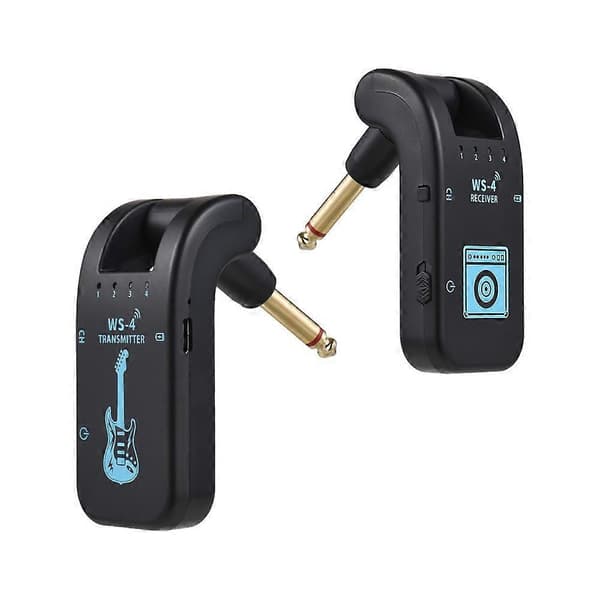 2.4G trådløst gitarsystem oppladbart gitar sender-mottaker sett for elektrisk gitar bass