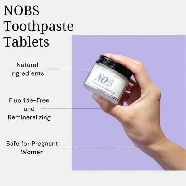 Tandkrämstabletter - Nano-hydroxipatit, fluor- och plastfria, miljö- och resevänliga
