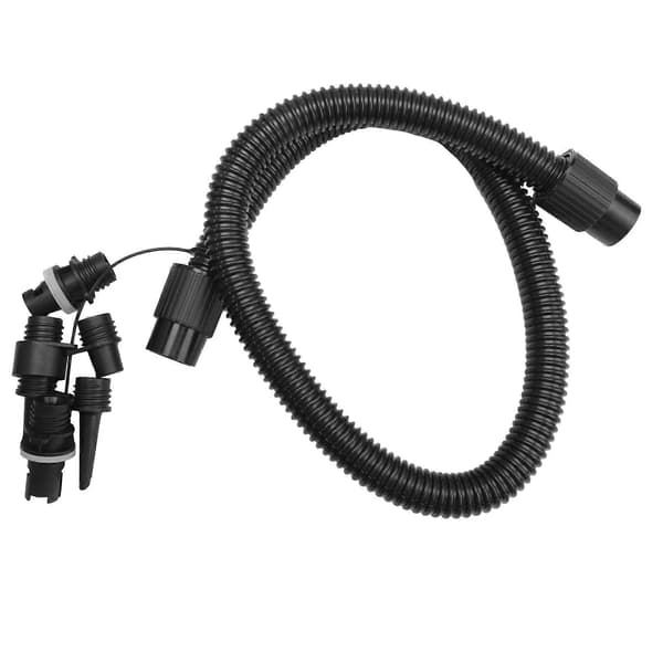 Paddle Board Pumpe Adapter Sæt 1 Pumpeslange 6 Luftdyser Paddle Board Tilbehør til Oppustelige Både Flåder Kajak Flydere Black