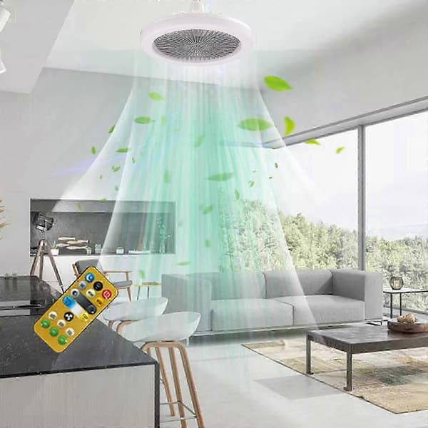 Ceiling Fan with Light and Remote Control, Low Profile Flush Mount Fan, Dimmable Mini Fans for Bedroom