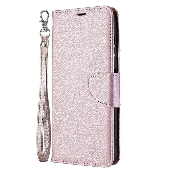 Läderfodral med hållare för Nokia G20 / G10 (Roséguld)