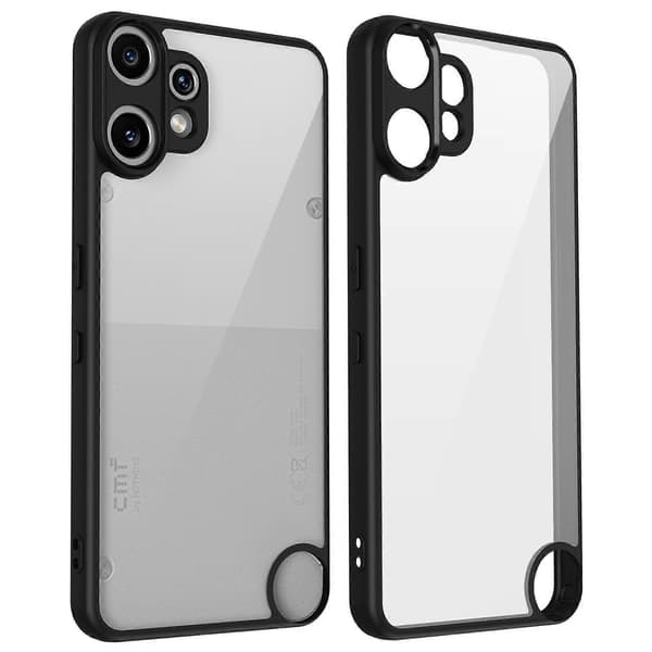 Mat PC Hudfølelse Stødsikkert Telefoncover (Sort, Til Nothing CMF Phone 2 Pro)