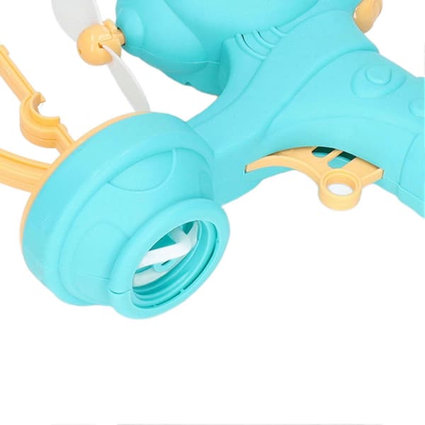 Bubble Gun Automatic Comfortable Handle Battery Operated Interesting Fan Function Cartoon Bubble Machine for Toy Blue