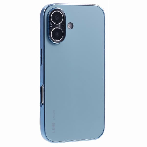Case for iPhone 16 Acrylic+TPU+Metal Anti-Scratch Phone Case with Electroplated Frame (Style D)